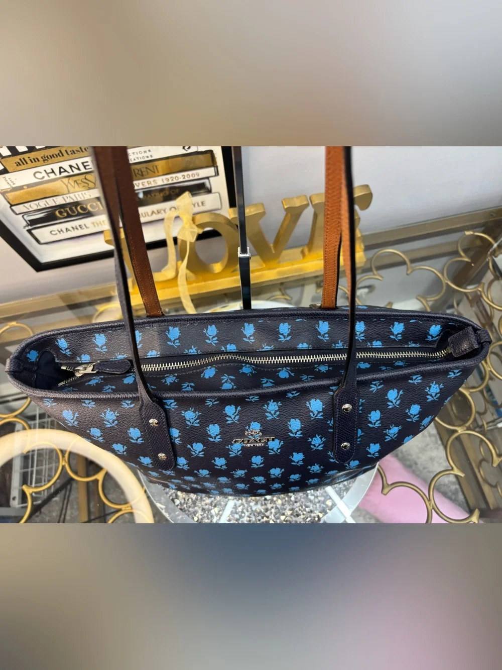 Coach City Zip Tote • Badlands Floral Print • 2016 • Gold Hardware • EUC